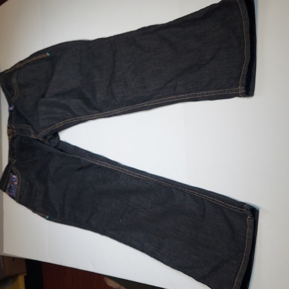 Coogi Embellished Rhinestone Pockets Straight Leg Dark Wash Jeans 15/16 - Picture 1 of 12